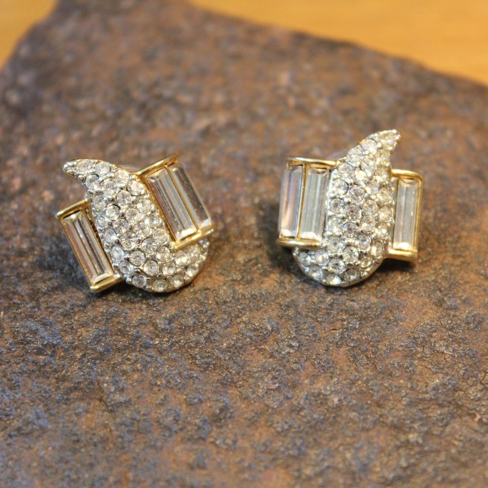 Diamond Sparkle wave Monet 'night out' earrings